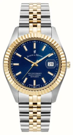 Jacques Du Manoir Inspiration | Business | 40mm | Blue Dial | Two Tone Steel