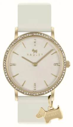 Radley Raydon Street White Strap Crystal Set Women's Watch