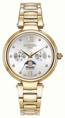 Roamer Dreamline Moonphase Silver Sunray Dial