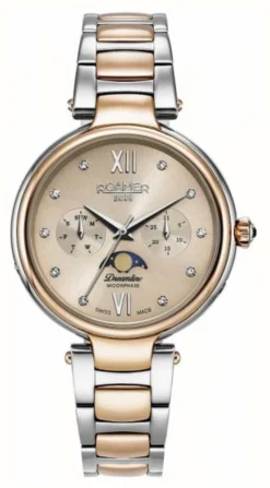 Roamer Dreamline Moonphase Cream Sunray Dial