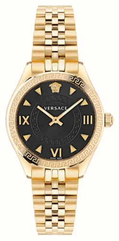 Versace HELLENYIUM | Black Dial | Gold PVD Steel Bracelet