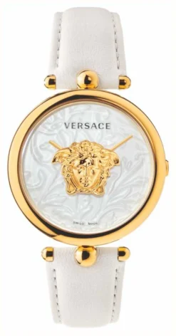 Versace PALAZZO EMPIRE | White Dial | White Leather Strap