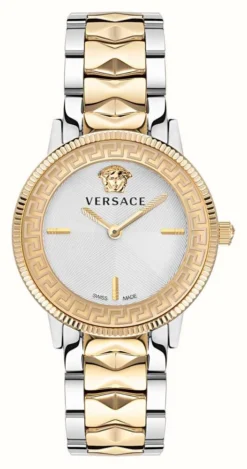 Versace V-TRIBUTE | Silver Dial | Two Tone Steel Bracelet