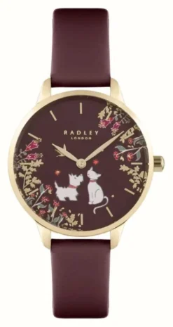 Radley Essex Road Responsible | Burgundy Dial | Burgundy Recycled Leather Strap