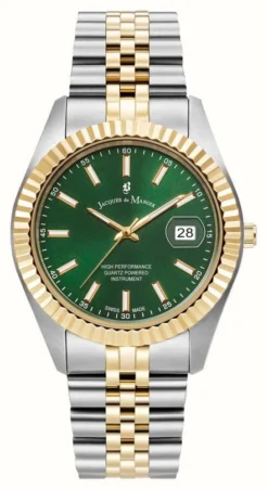 Jacques Du Manoir Inspiration | Business | 40mm | Green Dial | Two Tone Steel