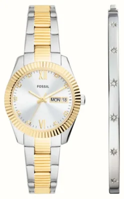Fossil Scarlette | Gift Set | Stainless Steel Watch | Bracelet