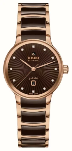 RADO Centrix | Automatic | Brown Diamond Dial | Rose Gold