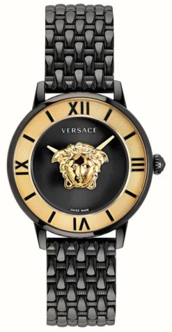 Versace LA MEDUSA Quartz (38mm) Black Dial / Black PVD Stainless Steel