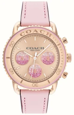 Coach Women's Cruiser | Rose Gold Dial | Pink Leather Strap