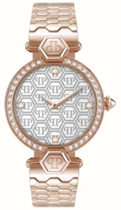 Philipp Plein PLEIN COUTURE $Treet Couture Silver Dial / Rose Gold PVD Steel