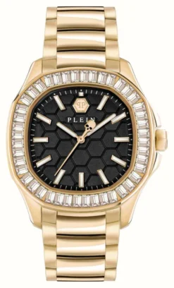 Philipp Plein SPECTRE LADY HIGH-CONIC / Black Dial Gold PVD Steel
