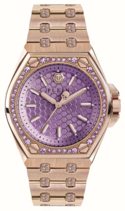 Philipp Plein PLEIN EXTREME LADY HYPER $PORT / Purple Dial Rose Gold PVD Steel