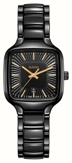 RADO True Square Women's | Quartz | Black Dial | Black Ceramic Bracelet