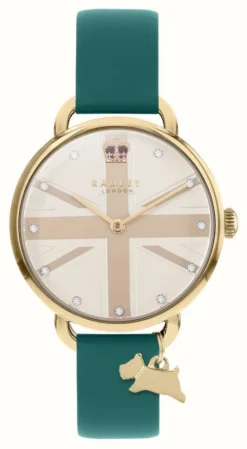 Radley Royal Radley Beige Union Jack Dial / Teal Leather Strap