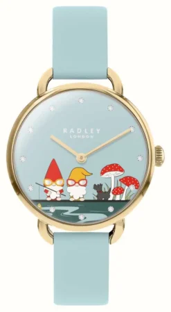 Radley Blue Gnome Design Dial / Blue Leather Strap