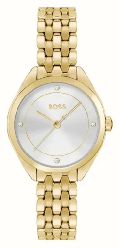 BOSS Mae (24.5mm) Silver Dial / Gold Stainless Steel Bracelet