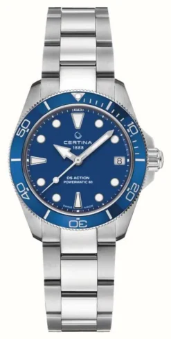 Certina DS Action Lady Powermatic 80 (34.5mm) Blue Dial / Stainless Steel