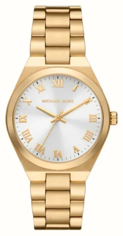 Michael Kors Lennox (37mm) Silver Dial / Gold-Tone Stainless Steel Bracelet