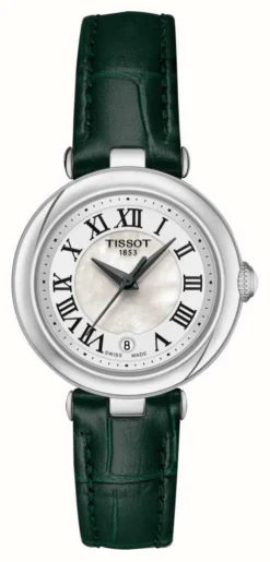 Tissot Bellissima (26mm) Mother-of-Pearl Dial / Green Leather Strap