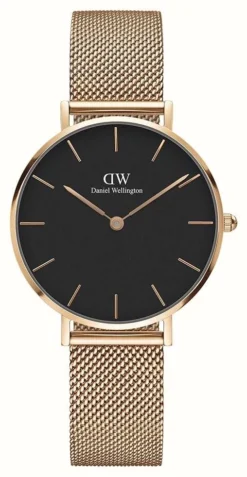 Daniel Wellington Womans Classic Melrose Petite Rose Gold Mesh