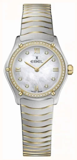 EBEL Sport Classic Mini - 61 Diamonds (24mm) Mother Of Pearl Dial / 18K Gold & Stainless Steel