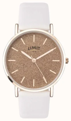 Limit | Women's Secret Garden | White Leather Strap | Pink Dial |