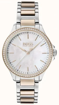 BOSS | Diamonds For Her | Two-Tone Bracelet | Mother Of Of Pearl
