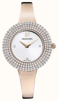 Swarovski Crystal Rose (34mm) Silver Dial / Rose-Gold PVD Stainless Steel
