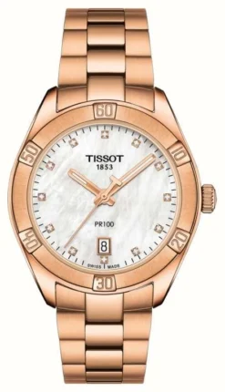 Tissot | PR 100 Sport Chic | Rose Gold Bracelet | Mother Of Pearl