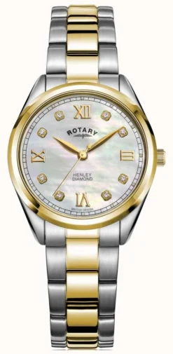 Rotary Women's Henley | Diamond Set Dial | Two-Tone Bracelet |