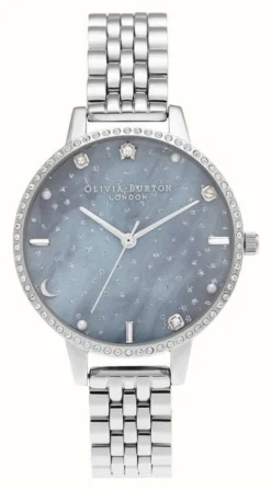 Olivia Burton Night Sky Demi Dial Silver Bracelet