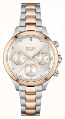 BOSS Women's Hera | Two-Tone Steel Bracelet | Silver Dial