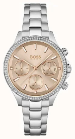 BOSS Women's Hera | Stainless Steel Bracelet | Rose Dial