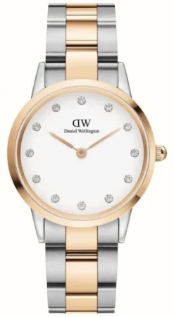 Daniel Wellington Iconic Lumine 32 | Two-Tone Steel Bracelet | White Dial