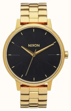 Nixon Kensington | All Gold / Black Sunray | Gold IP Bracelet | Black Dial
