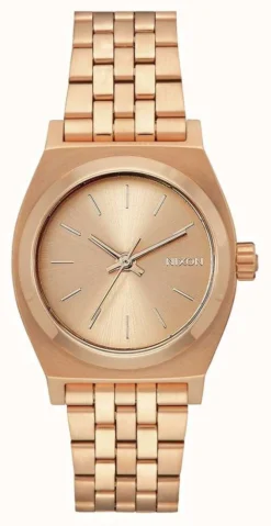 Nixon Medium Time Teller | All Rose Gold | Rose Gold IP Steel Bracelet |