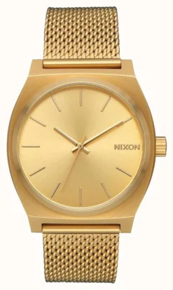 Nixon Time Teller Milanese | All Gold | Gold IP Steel Mesh | Gold Dial