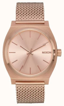 Nixon Time Teller Milanese | All Rose Gold | Rose Gold IP Mesh | Rose Gold Dial