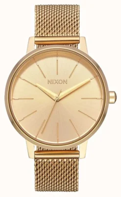 Nixon Kensington Milanese | All Gold | Gold IP Steel Mesh | Gold Dial