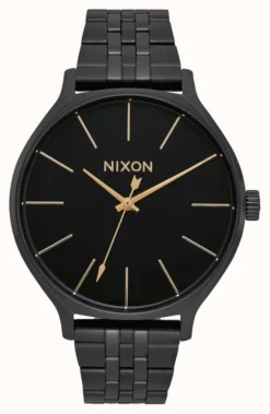 Nixon Clique | All Black | Black IP Steel Bracelet | Black Dial