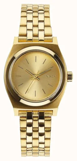 Nixon Small Time Teller | All Gold | Gold IP Steel Bracelet | Gold Dial