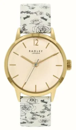 Radley Women's Cream Pattern Leather Strap | Cream Dial