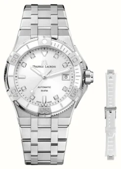 Maurice Lacroix Aikon Venturer Automatic (38mm) White Dial / Stainless Steel + White Rubber