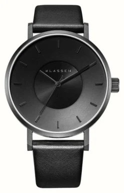 Klasse14 Volare Dark 36mm Black Dial Leather Strap