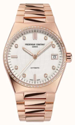Frederique Constant Women's Highlife | Rose Gold Plated Bracelet | Diamond Dial | Extra Strap
