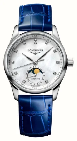 LONGINES Master Collection Women's Blue Leather Strap