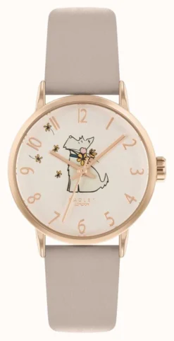 Radley Women's Gold Case Pink Leather Strap Watch