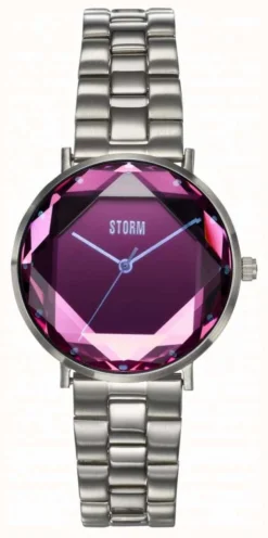 STORM Elexi Lazer Purple Dial Stainless Steel Bracelet