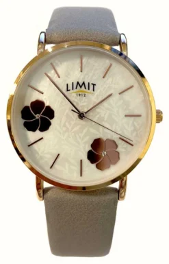 Limit Flower Dial Mother Of Pearl / Grey Leather