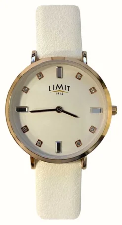 Limit Classic Crystal Dial / White Leather